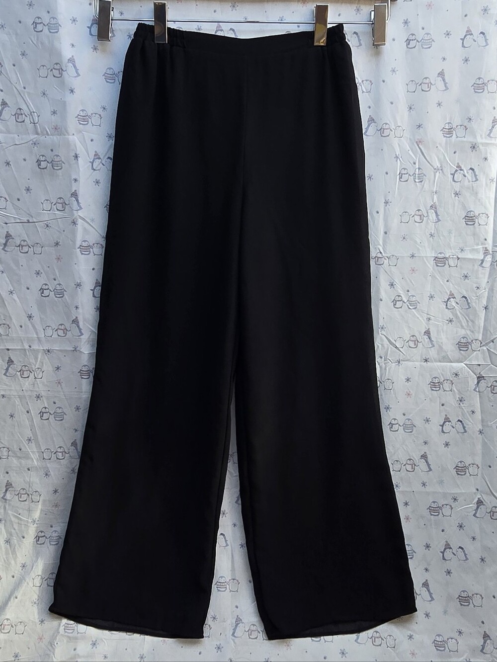 Black Wide Leg Women's Pants Linned.  Size 10